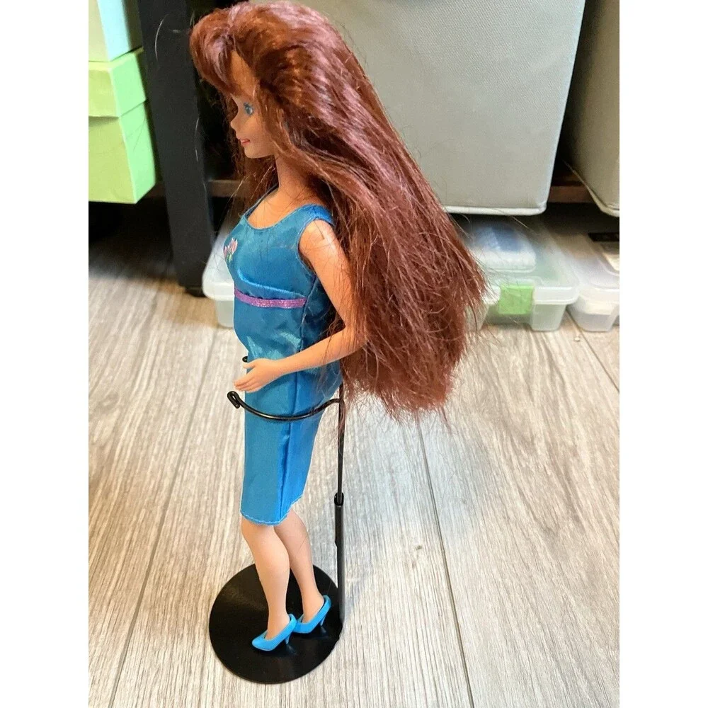 Paint & Dazzle Teresa Barbie Doll 1993 90s Auburn Hair, Redressed Vintage